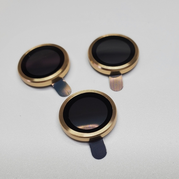 Camera lens tempered glass protector for iPhone 13 Pro, 13 Pro Max Gold - Picture 6 of 7